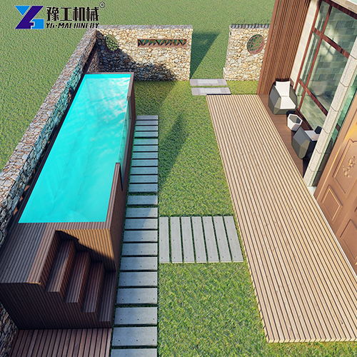 pool made of shipping container