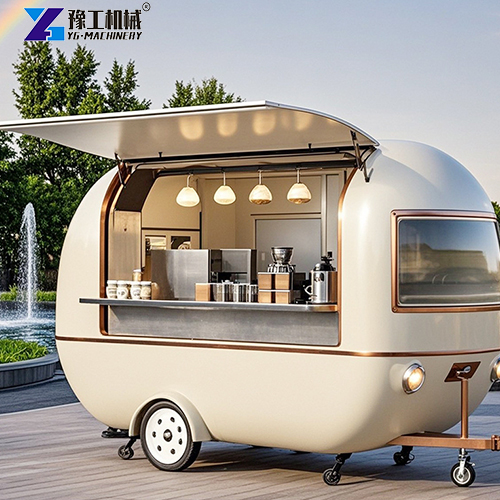 well-designed round food trailer