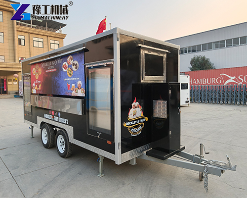 commercial kitchen trailer in factory