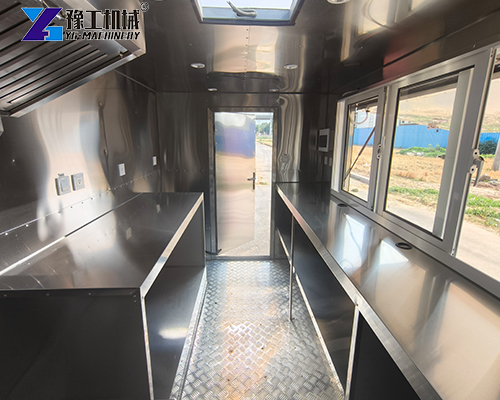 food trailer with kitchen interior overview