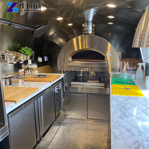internal details of YG pizza catering trailer