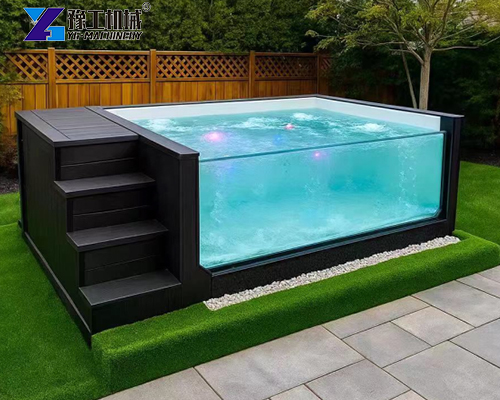 20ft swimming pool in backyard