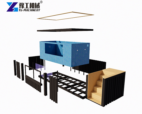 YG metal container pool expolded view
