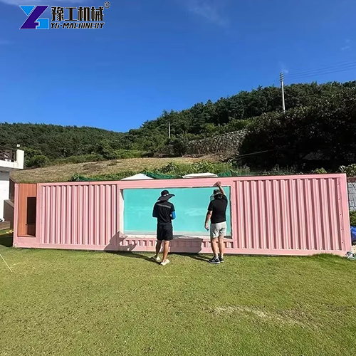 modular container pool on the ground