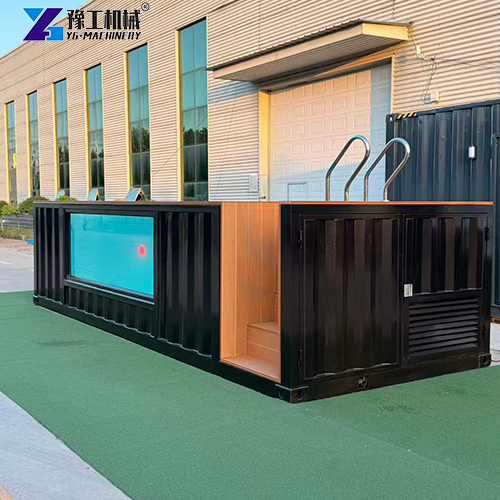 prefab container pool with acrylic window