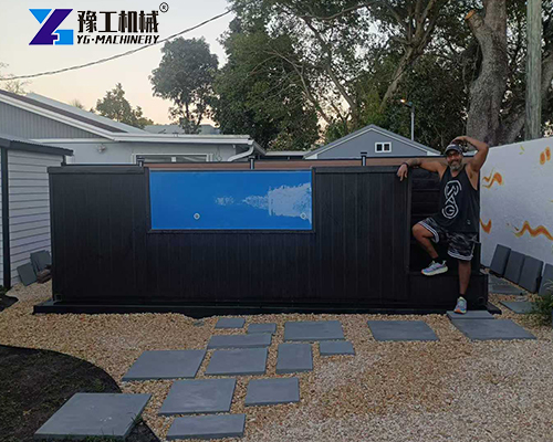shipping container above ground pool from YG