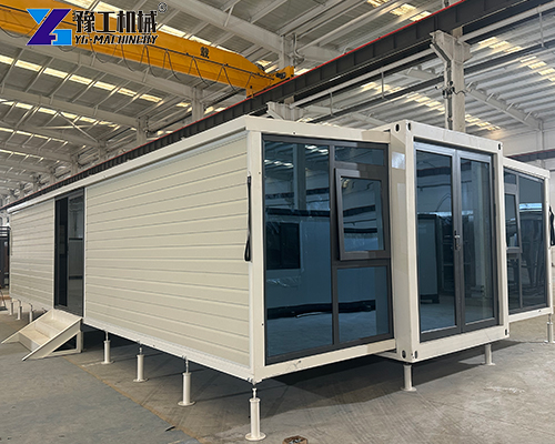 glass curtain wall expandable modular house