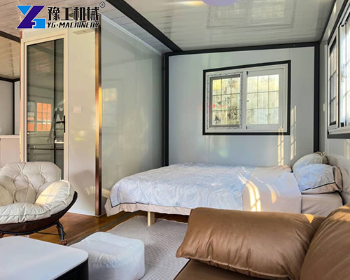 rendering of bedroom in portable container house